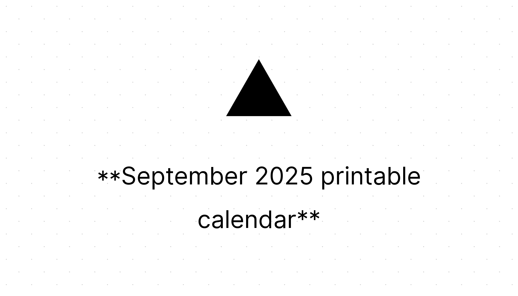 September 2025 printable calendar